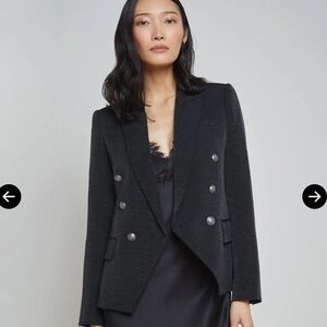 L’Agence Kenzie Black Double-Breasted Blazer